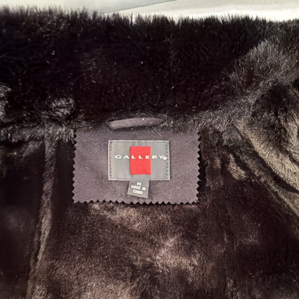 Gallery New York Women's Brown Faux Fur Hooded Winter Coat Size M Cleaned Warm - Picture 8 of 12